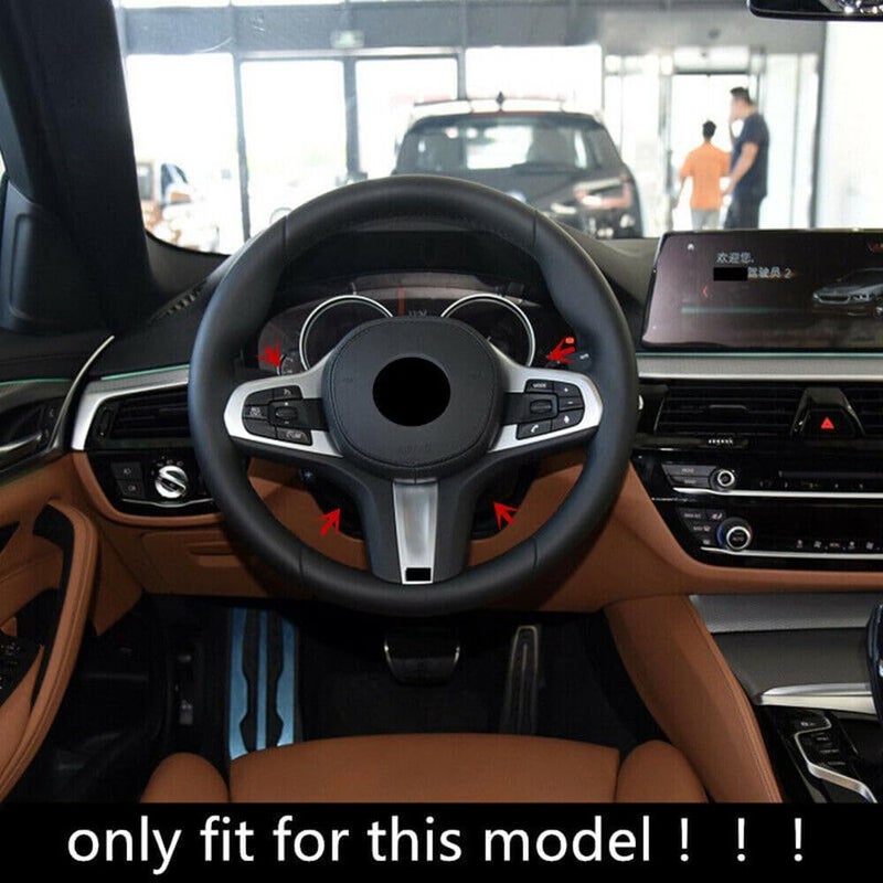 DEMULAX Carbon Fiber Style Steering Wheel Trim for BMW - Image 2