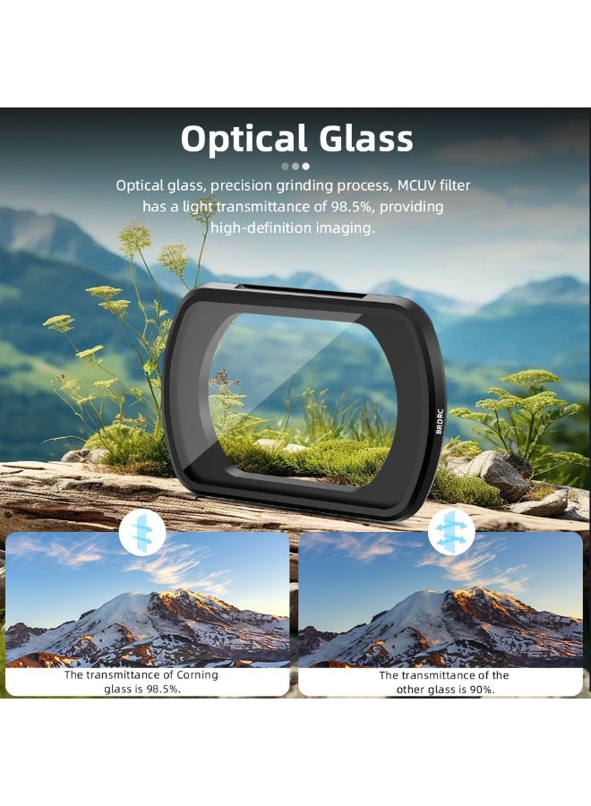 BRDRC 6-in-1 Camera Filter Set for DJI OSMO Pocket 3 – Adjustable CPL + ND4/ND8/ND16/ND32/ND64, Optical Glass, Nano Coating, Aluminum Frame, Waterproof & Oil-Resistant, Quick Swap Filters for Clear Shooting - Image 4