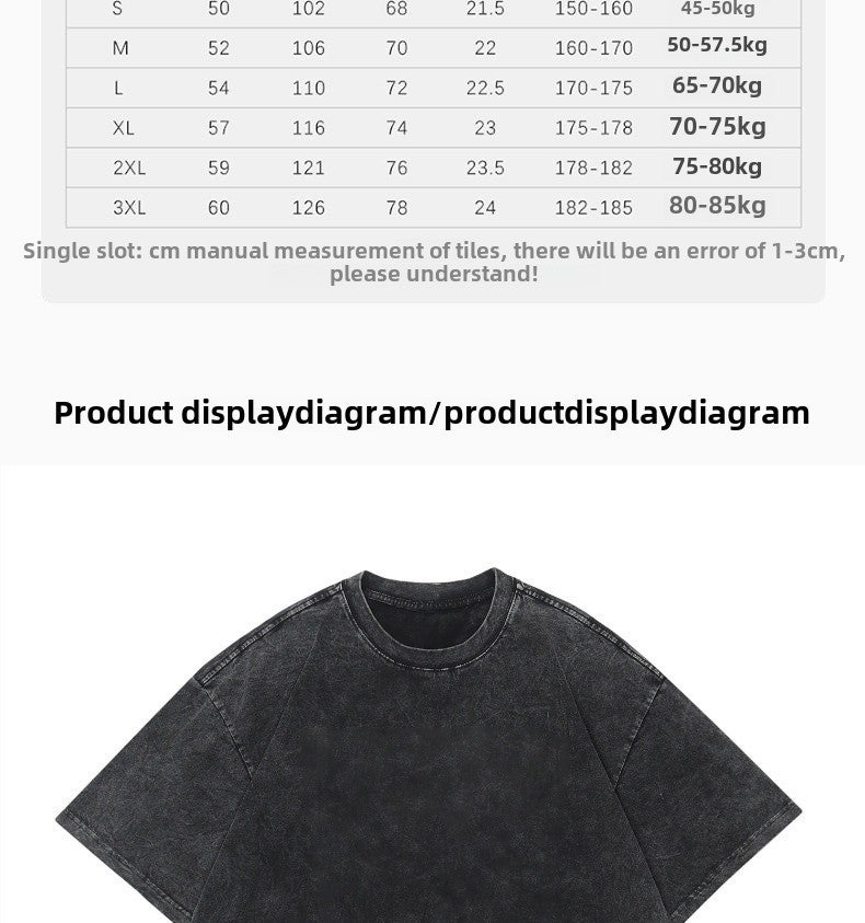 Old Style Diablo Anime Printed Street Retro T-Shirt Street Trendy Round Neck Short Sleeve T-Shirt For Men - Image 4