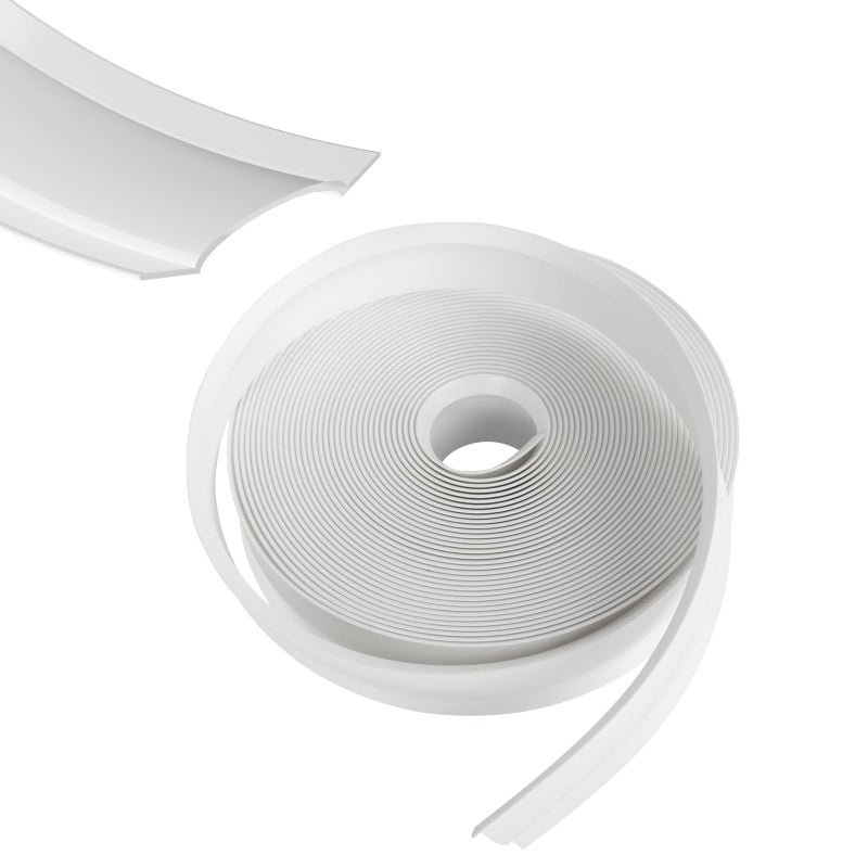 White Vinyl 1 Insert Molding Trim Screw Cover RV Camper Travel Trailer 100ft
