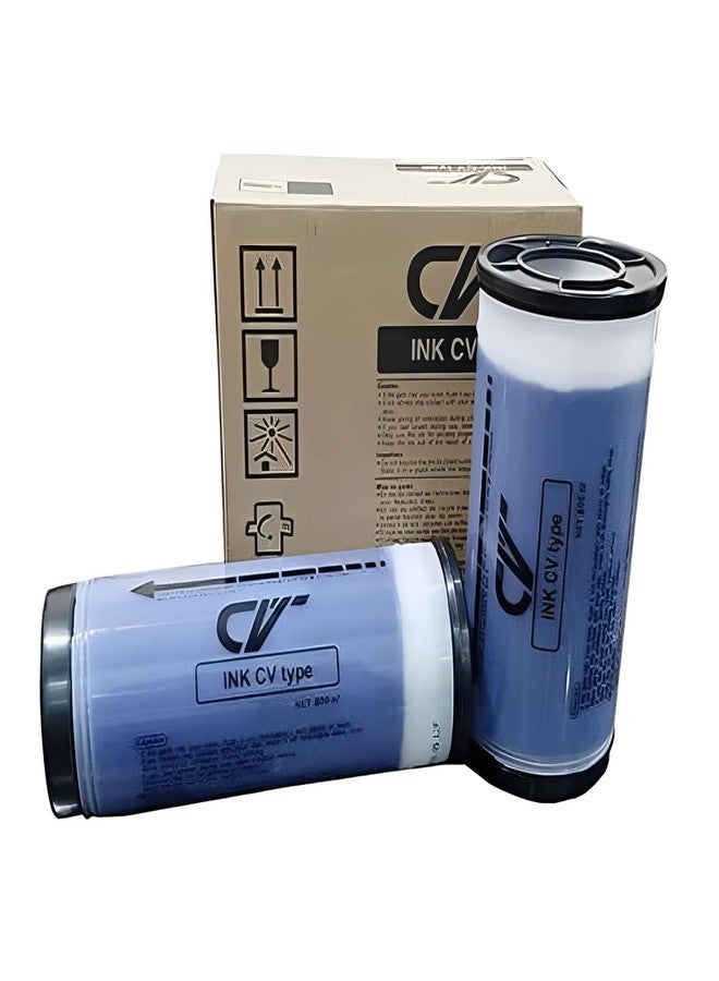 VAVIA Blue Ink for Cv 3230 3130 3030 Duplicator Single Color (Blue CV - 2 Bottle)