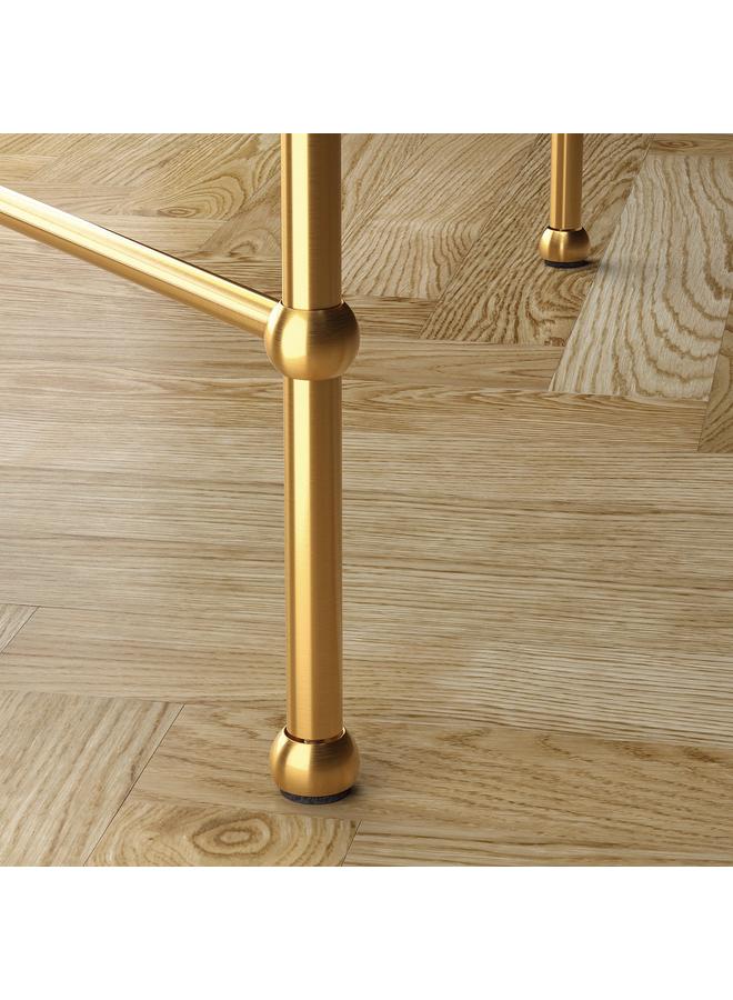 Zaboon Side Table, Gold Effect/Glass, 45 Cm - Image 5