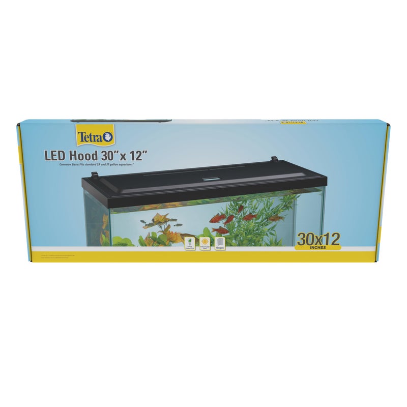 Tetra LED Hood 30 Inches by 12 Inches, Low-Profile Aquarium Hood with Hidden Lighting - Image 1