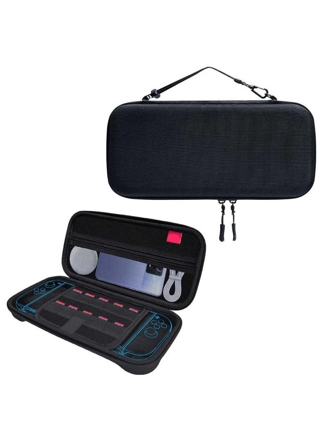 Carry Case for Switch 2 2025 with 10 Game Cards Holder, Protective Hard Portable Travel Bag Cover Shell Pouch Mesh Pockets for Accessories (Black) - Image 1