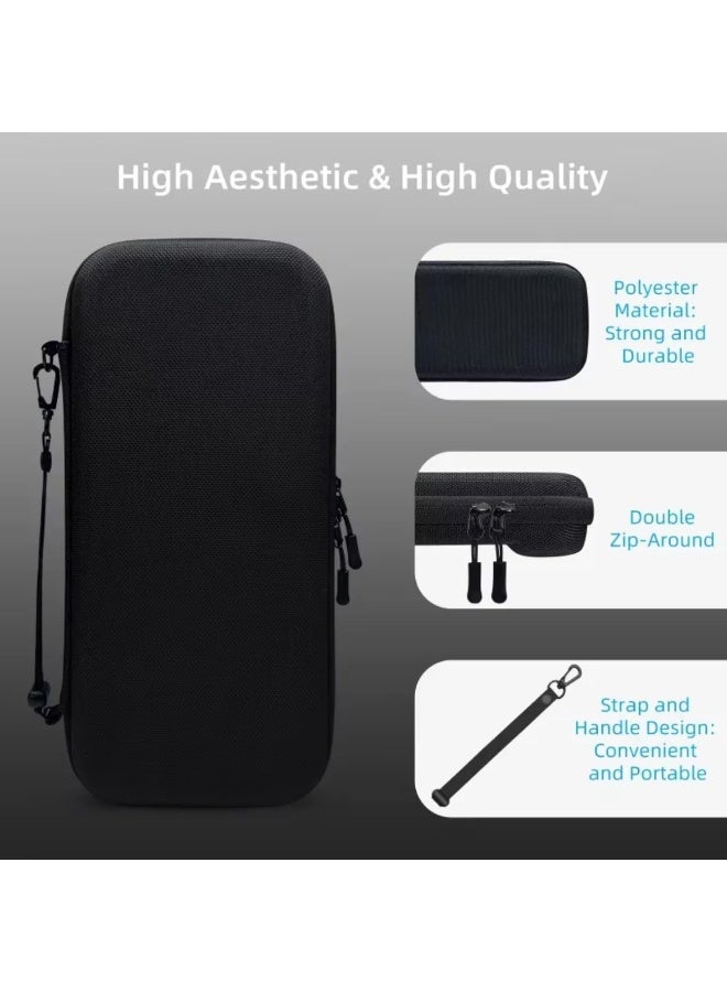 Carry Case for Switch 2 2025 with 10 Game Cards Holder, Protective Hard Portable Travel Bag Cover Shell Pouch Mesh Pockets for Accessories (Black) - Image 2