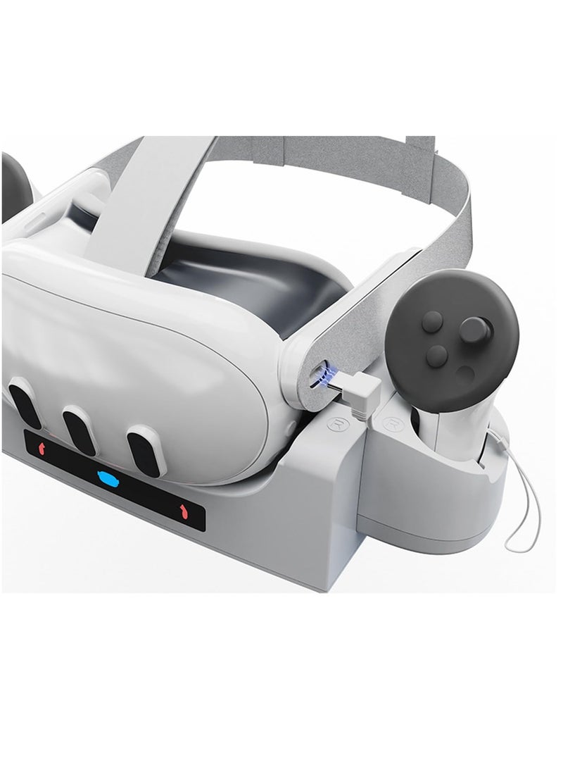Generic VR Charging Station for Oculus/Meta Quest 3 Charging Dock Supports LED Indicator Charging Dock Station with Magnetic Attachment for VR Console and Touch Controller  - Image 3