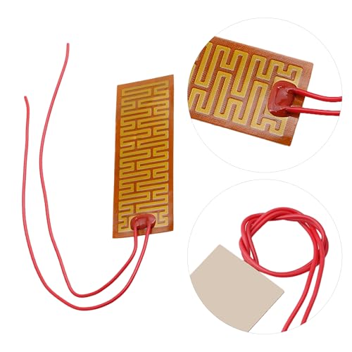 Bstinay PI Heating Film Plate 12V 10W Flexible Polyimide Heater Plate 3.54 X 1.28 Inch Easy to Install for Electronics Heating - Image 2