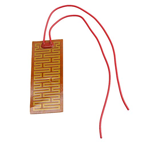 Bstinay PI Heating Film Plate 12V 10W Flexible Polyimide Heater Plate 3.54 X 1.28 Inch Easy to Install for Electronics Heating - Image 1