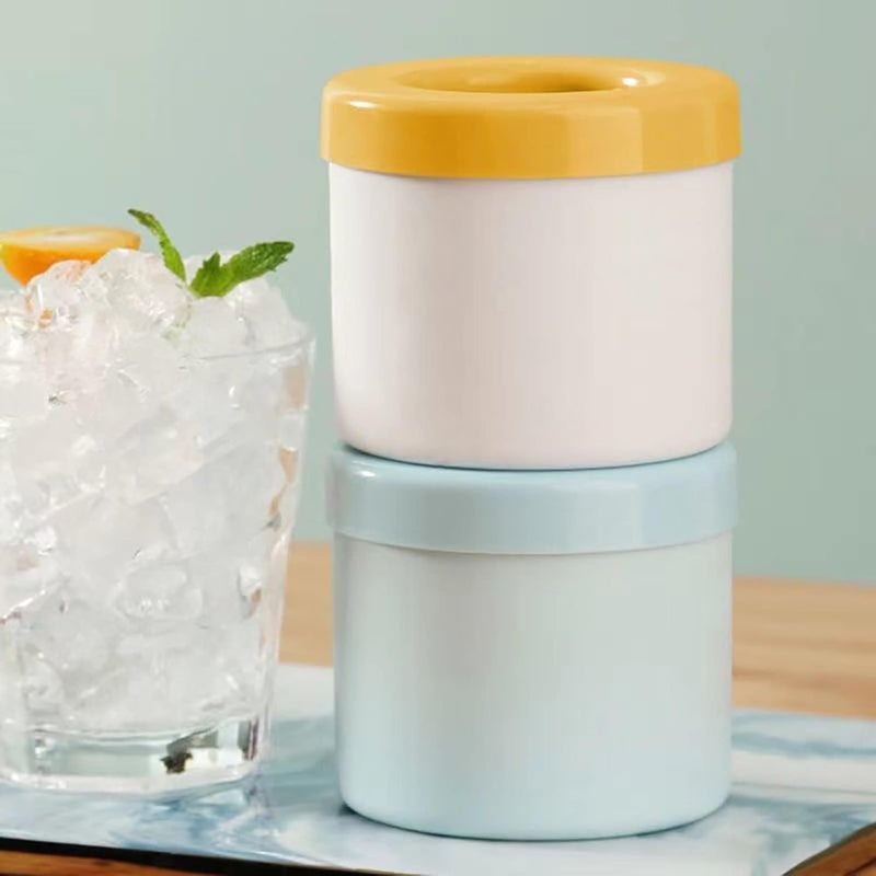 comfrt Ice Cube Mold Ice Trays, 2022 New Ice Cubes Maker, Decompress Ice Lattice, Cylinder Silicone Ice Lattice Molding Ice Cup Ice Maker Ice Tray Press-type Easy-release Ice Lattice Port - Image 2