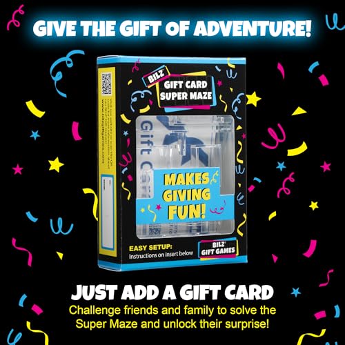 BILZ® Super Maze | Gift Card Puzzle Game for Ages 8+ | Made in USA | Easy Fun Setup | Fits Gift Cards, Cash (Folded), and Notes | Great for Graduations, Christmas, & Birthdays - Image 2