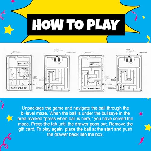 BILZ® Super Maze | Gift Card Puzzle Game for Ages 8+ | Made in USA | Easy Fun Setup | Fits Gift Cards, Cash (Folded), and Notes | Great for Graduations, Christmas, & Birthdays - Image 3