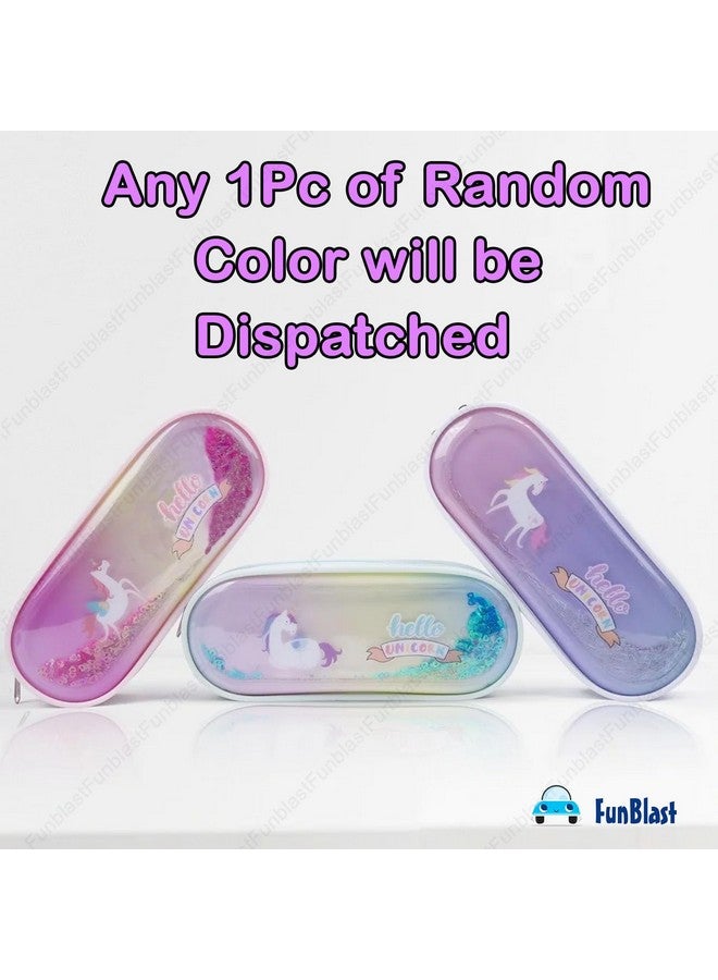 فنبلاست حقائب أقلام فن بلاست للبنات - حقيبة يونيكورن للأدوات المكتبية - حقيبة متعددة الأغراض، حقيبة لامعة بطبعة يونيكورن للبنات، هدية إرجاع للبنات (ألوان متنوعة) - Image 5