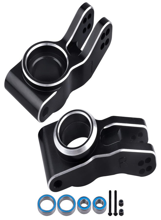 GoHobby Aluminum Front Steering Blocks & Rear Hubs Stub Axle Carriers Knuckles for 1/8 ARRMA Typhon 6S, 1/7 Infraction Limitless Mojave 6S BLX Upgrades, Replaces AR330187 AR330193 (Black) - Image 4