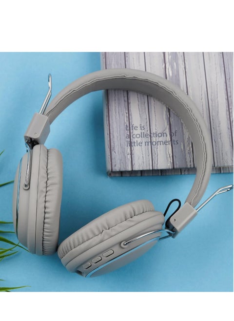 Wireless Headphone With Microphone - Grey