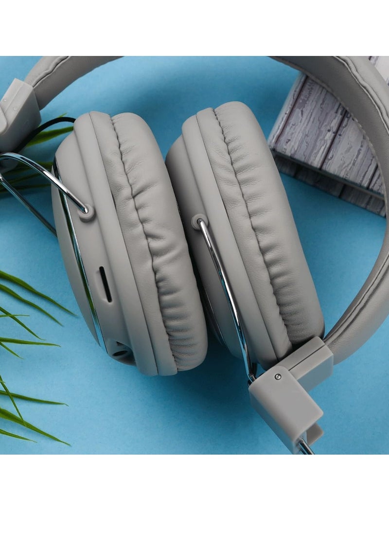 Wireless Headphone With Microphone - Grey