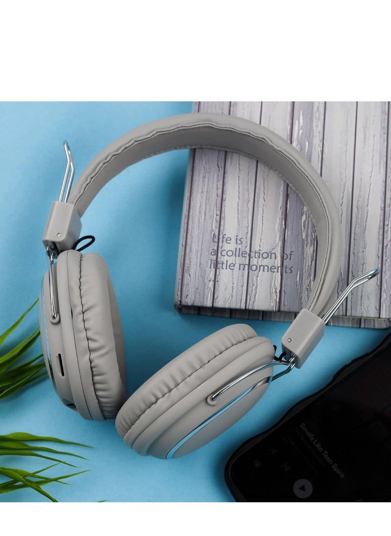 Wireless Headphone With Microphone - Grey