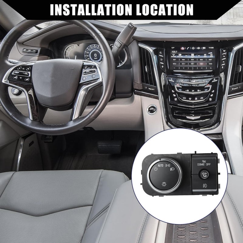 Hihaha No.25858706 Front Car Headlight Switch for Cadillac Escalade and GMC Yukon - Image 2