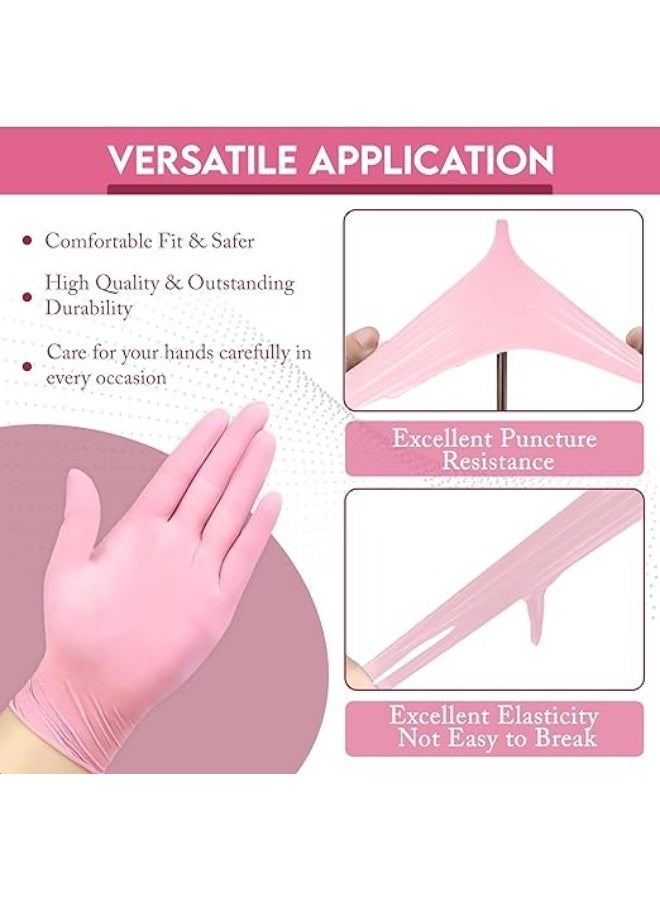 20 قفازًا من النتريل للمطبخ والحمام - قفازات مانعة للانزلاق، مرنة، متينة، مضادة للبكتيريا، خالية من البودرة والرائحة - مضادة للحساسية، مناسبة للاستخدام مع شاشات اللمس، لحماية اليدين أثناء الطبخ والتنظيف - Image 4