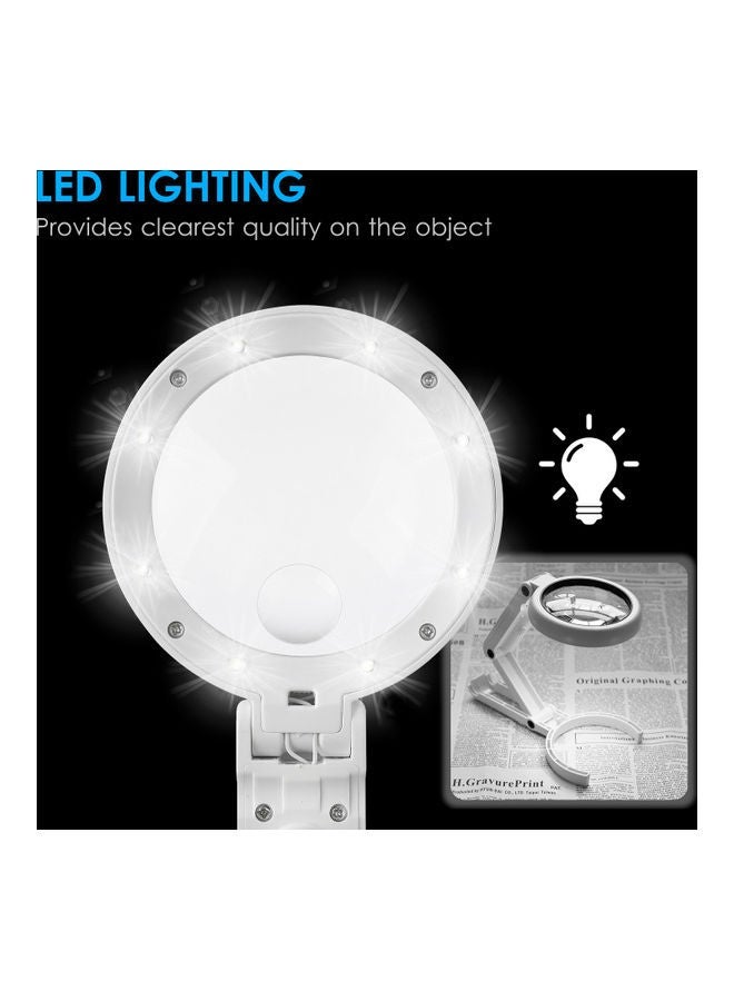 NIBEMINENT Handheld Desk Magnifier Kit White/Black - Image 5