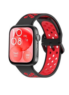 Generic Silicone Strap for Huawei Watch Fit 3 Strap, Nike Breathable Soft Silicone Replacement Strap for Huawei Watch Fit 3 Band Women/Men, Adjustable Waterproof Sports Strap for Huawei Fit3  - Image 1