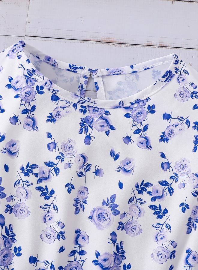 تايك تو طقم فستان بطبعة زهور مع بوليرو - Image 3