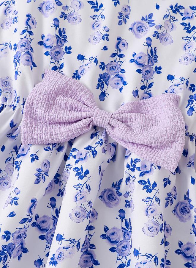 تايك تو طقم فستان بطبعة زهور مع بوليرو - Image 4