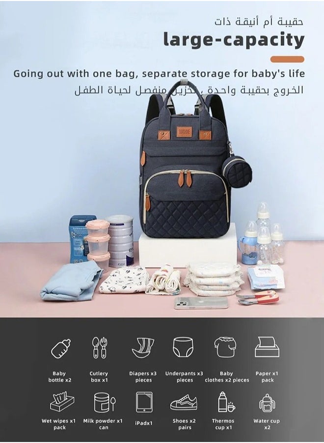 MIXDE Baby Diaper Bag Backpack, Multifunction Diapers Changing Station For Boys Girls, 900d Oxford, USB Port  - Image 3