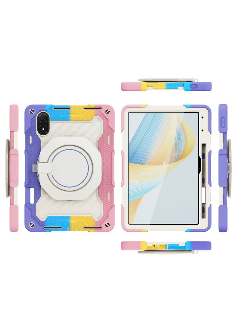 URBBKING PC + Silicone 3-Layers Combo Armor Heavy Duty Shockproof Cover with 360° Rotating Ring Stand for Huawei  MatePad SE 11 inch Multicolor  - Image 2