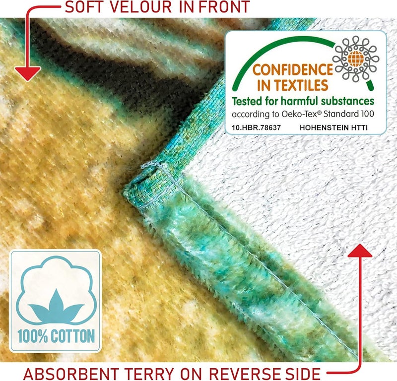 Softerry Softerry  Baby Turtles Beach Towel 30 x 60 inches 76 x 152cm 100 Cotton Soft and Absorbent 30 in x 60 in Baby Turtles - Image 2