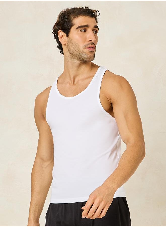Styli Styli Pack of 2 - Cotton Stretch Scoop Neck Vest  - Image 2