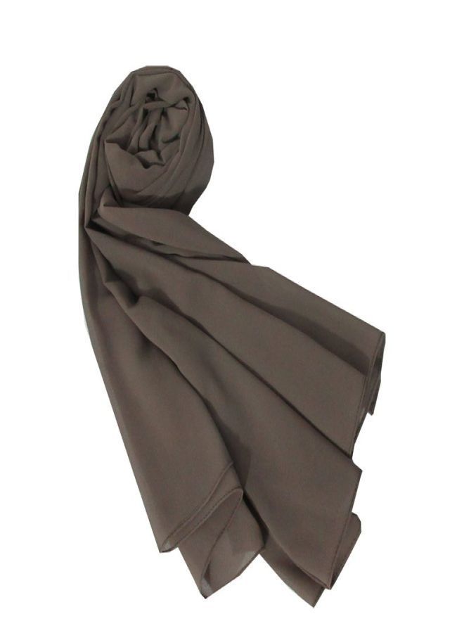Fatah Long Chiffon Crepe Scarf - Powder Gray Color