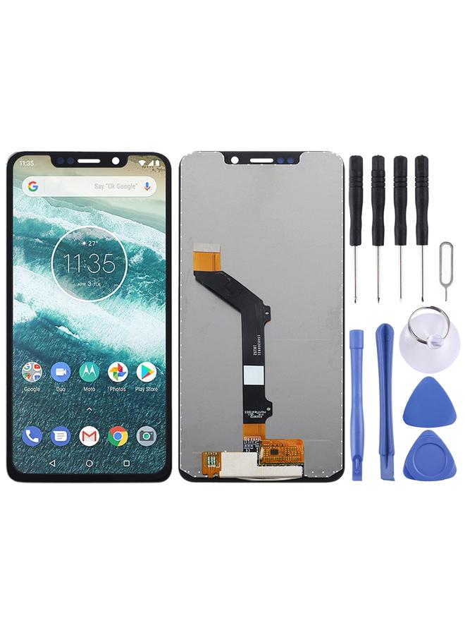 erorex Replacement TFT LCD Screen for Motorola One P30 Play with Digitizer Full Assembly Black - Image 1