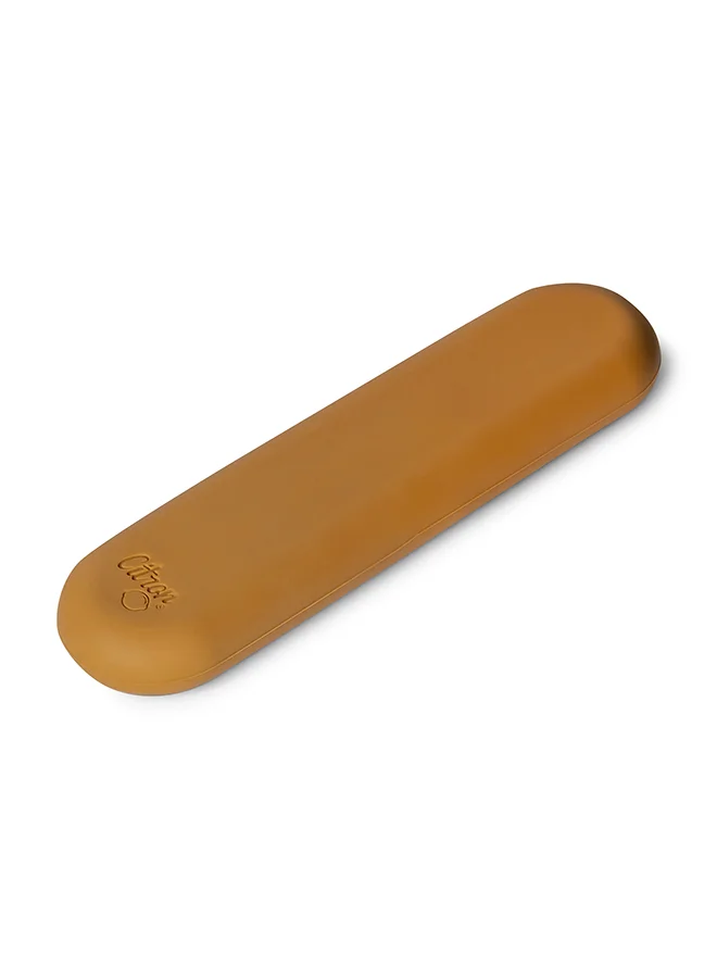 سترون Stainless Steel Cutlery Set With Pouch, Eco - Friendly Utensils For On The Go Dining - Caramel