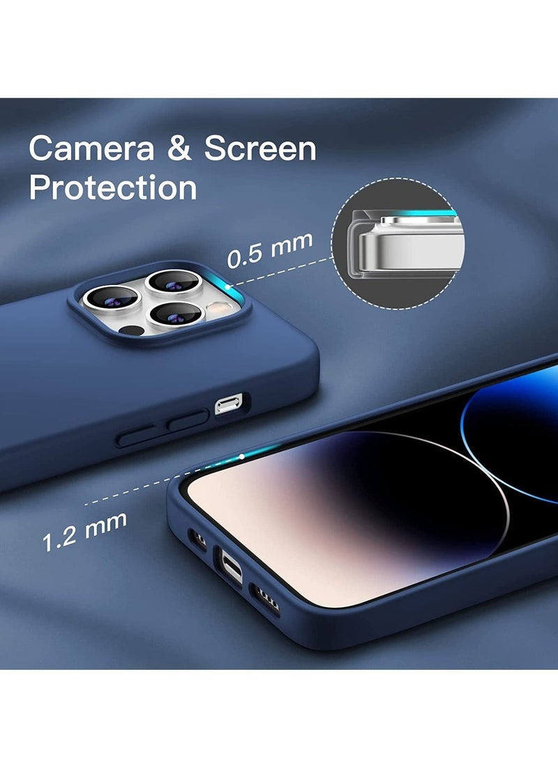 Raxoom Silicone Case for iPhone 14 Pro Max 6.7-inch, Silky-Soft Touch Full-Body Protective Phone Case, Shockproof Cover with Microfiber Lining (Black) - Image 3