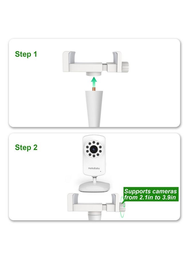Hellobaby HelloBaby Baby Monitor Mount for HB30/HB32 and Most Light-Weight Type Baby Cameras, Suitable for Smartphone, Universal Baby Camera Holder, Suitable for a Baby Crib, No Tools Need and No Wall Damage  - Image 5
