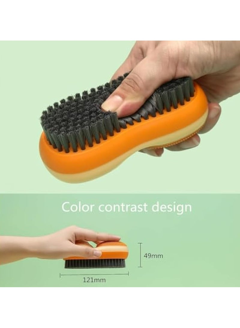 Oasisgalore 2PCS Two-Sided Laundry Brush, Stain Removal Soft Bristle Scrub Brush Silicone Washing Brush for Clothes Underwear - Image 2