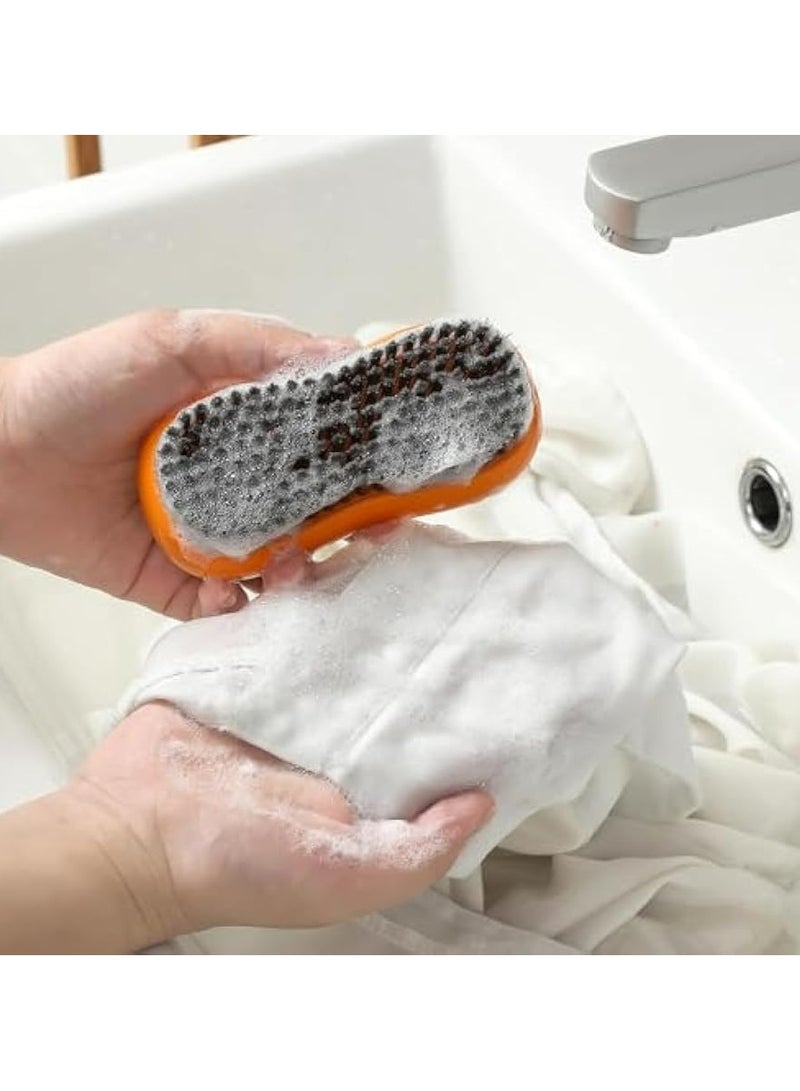 Oasisgalore 2PCS Two-Sided Laundry Brush, Stain Removal Soft Bristle Scrub Brush Silicone Washing Brush for Clothes Underwear - Image 3