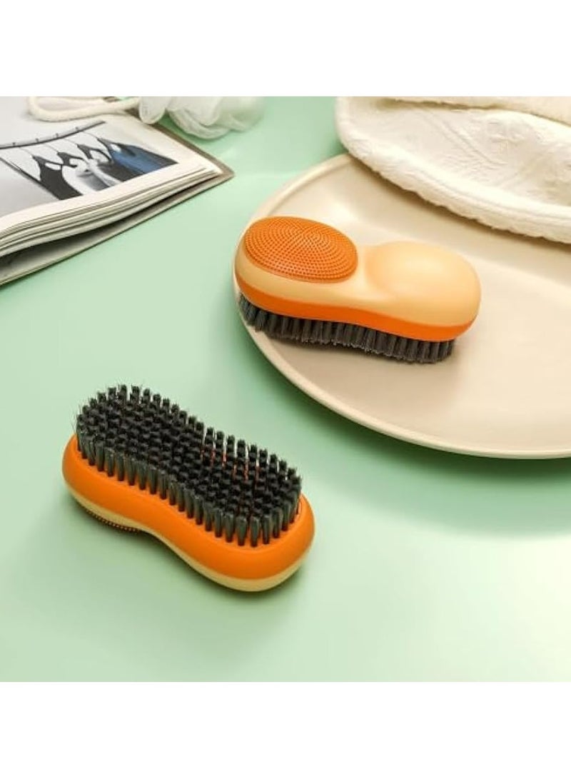 Oasisgalore 2PCS Two-Sided Laundry Brush, Stain Removal Soft Bristle Scrub Brush Silicone Washing Brush for Clothes Underwear - Image 4