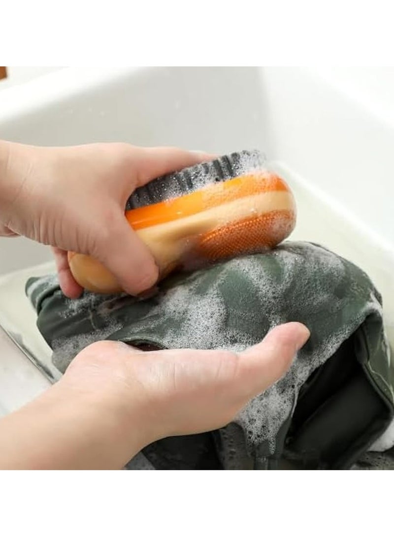Oasisgalore 2PCS Two-Sided Laundry Brush, Stain Removal Soft Bristle Scrub Brush Silicone Washing Brush for Clothes Underwear - Image 5