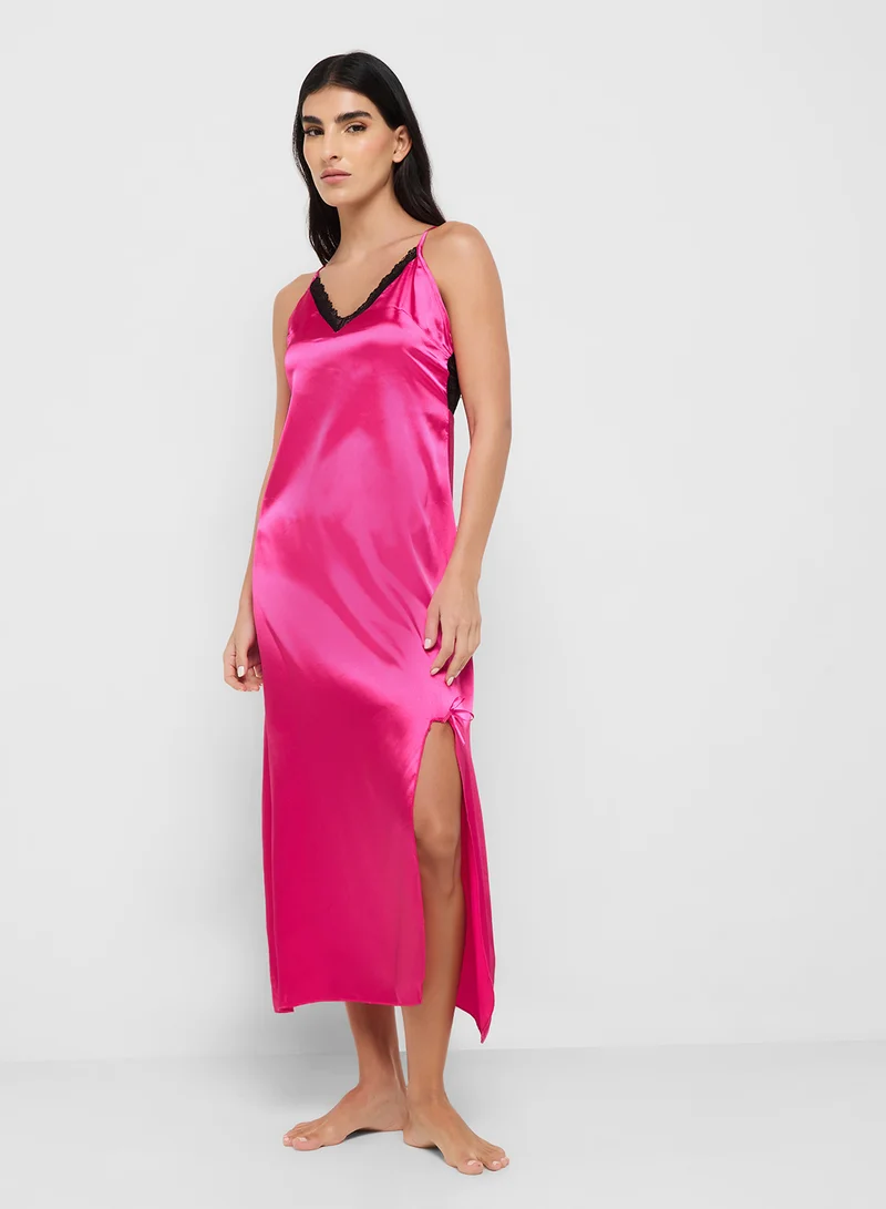 ELLA Night Slip Dress With Slit