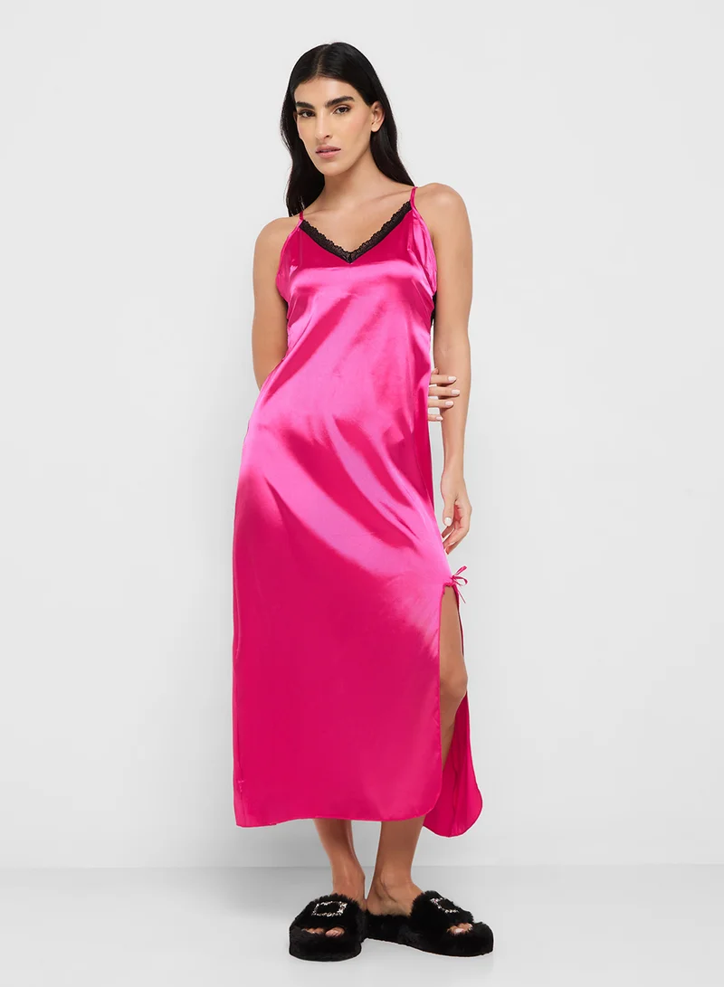 ELLA Night Slip Dress With Slit