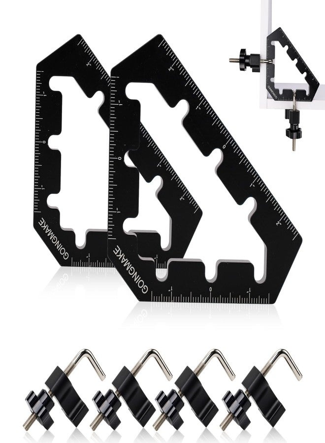 GOINGMAKE Corner Clamps for Woodworking Tools 45 and 90 Degree Clamps Aluminum Alloy Positioning Squares Right Angle Clamps Clamping Squares for Picture Frame Box Cabinets Drawers - Image 1