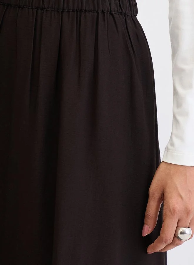 Femmella  Femmella Black Bubble Hem Midi Skirt for Women | Best Price UAE