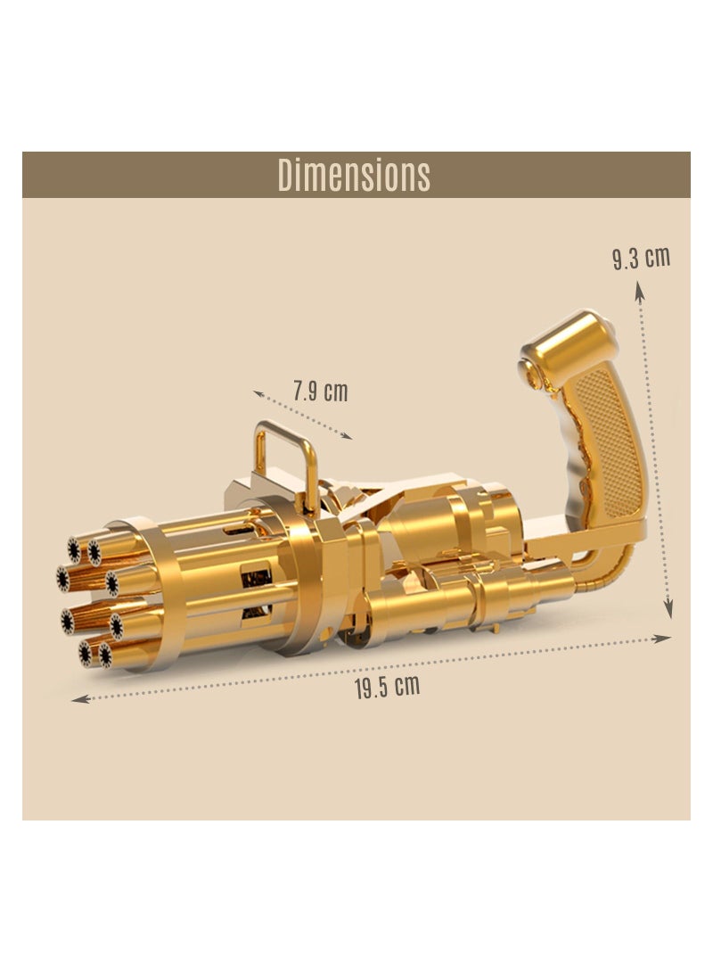 Little Story - 8 Holes Bubble Machine Kids Gun  - Golden - Image 3