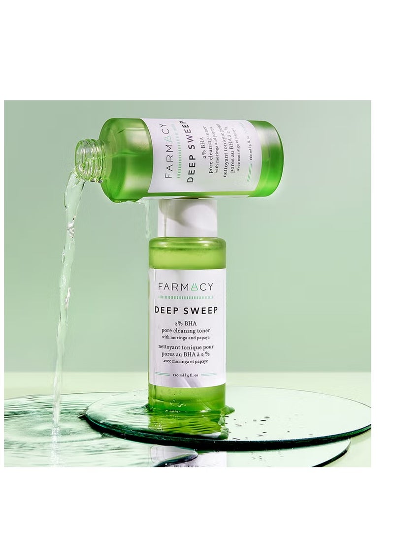 FARMACY Deep Sweep 2% BHA Pore Cleaning Toner with Moringa and Papaya - 120ml - Image 2