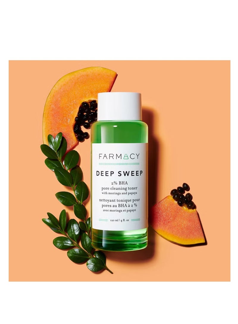 FARMACY Deep Sweep 2% BHA Pore Cleaning Toner with Moringa and Papaya - 120ml - Image 3