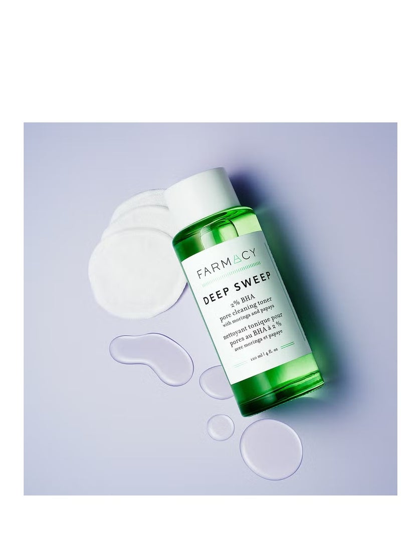 FARMACY Deep Sweep 2% BHA Pore Cleaning Toner with Moringa and Papaya - 120ml - Image 4