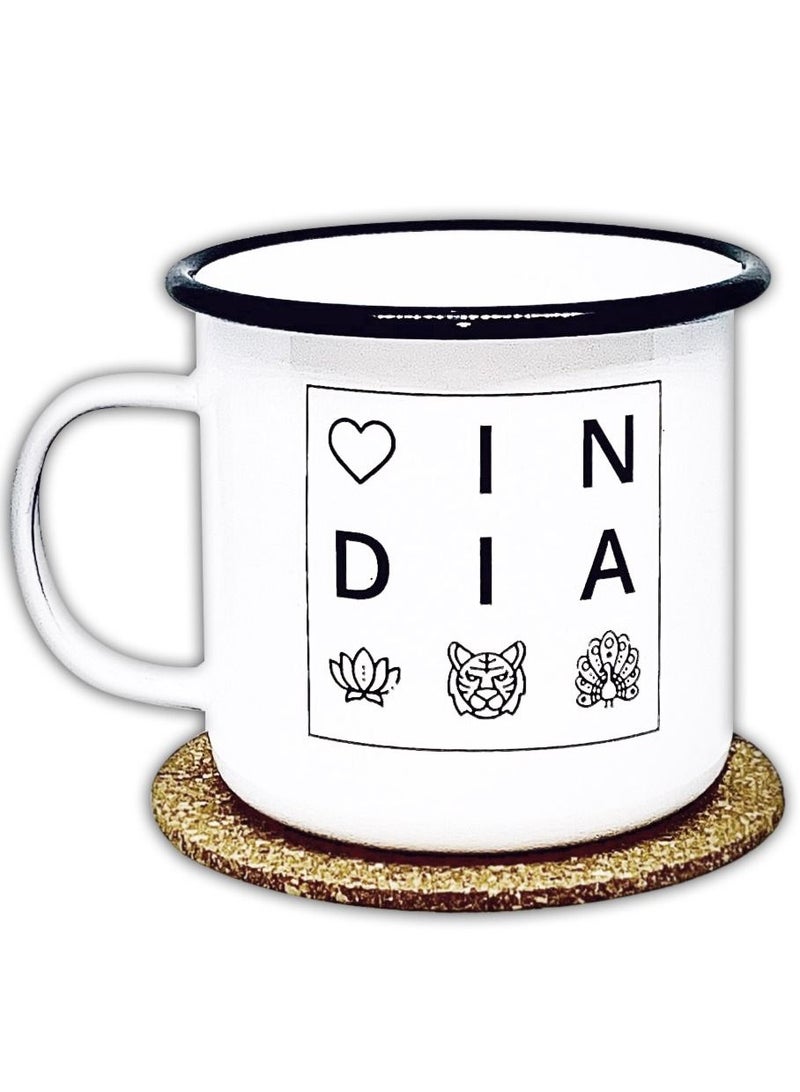 Customizable Enamel Mug (India)  for Outdoor / Office / Light Weight / Sustainable Choice - Image 1