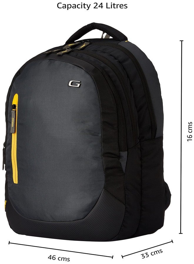Gear Polyester 46 cms 24 Litre Grey-Black-yellow(LBPECONO10412) Backpack - Image 4