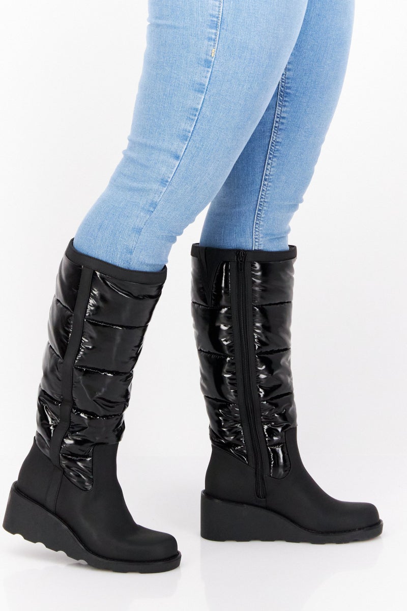 INC Women Medium Hiliahp Zipper Knee Length Boots, Black - Image 2